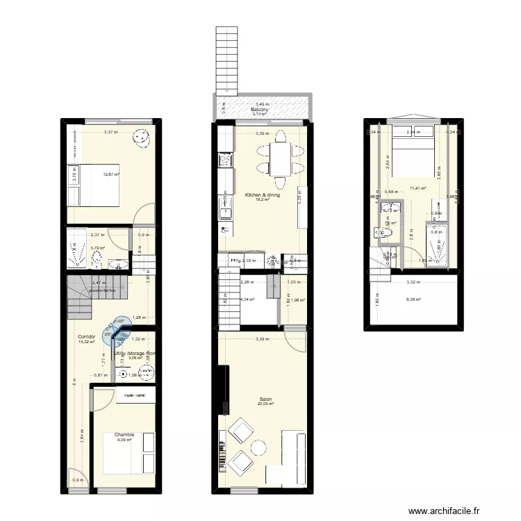 3 Ring Terrace Acb2. Floor plan with 16  and 115 m²