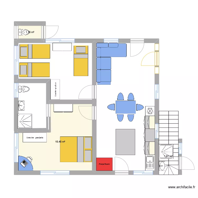 House in Warrangal 3. Floor plan with 