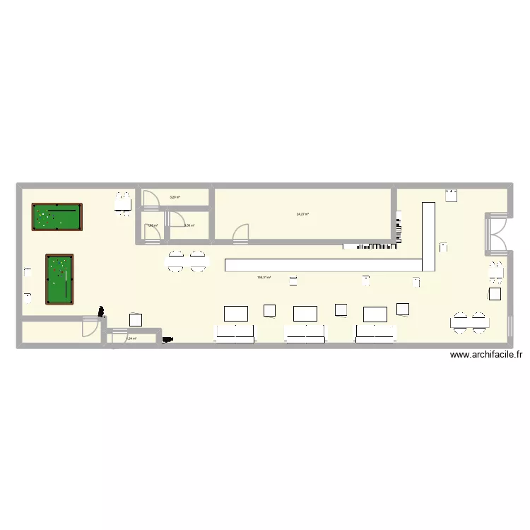 musa. Floor plan with 6  and 189 m²