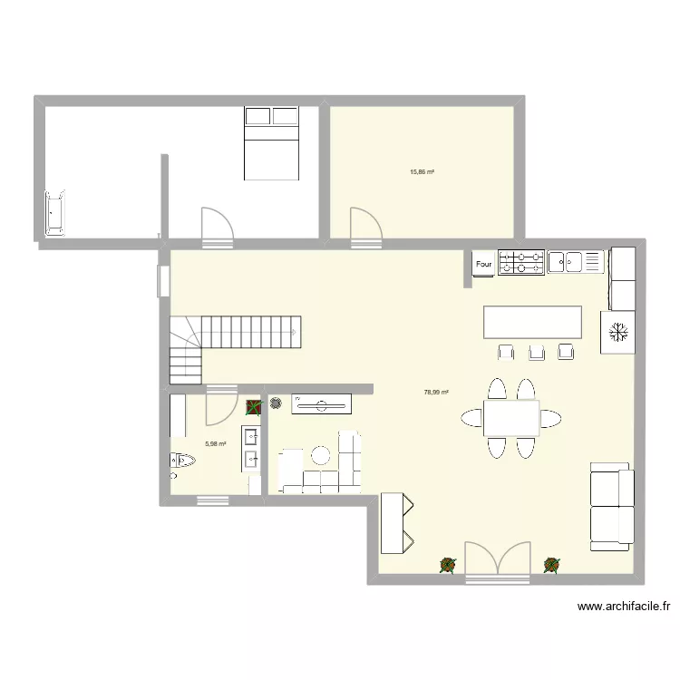 house. Floor plan with 3 rooms and 101 m²