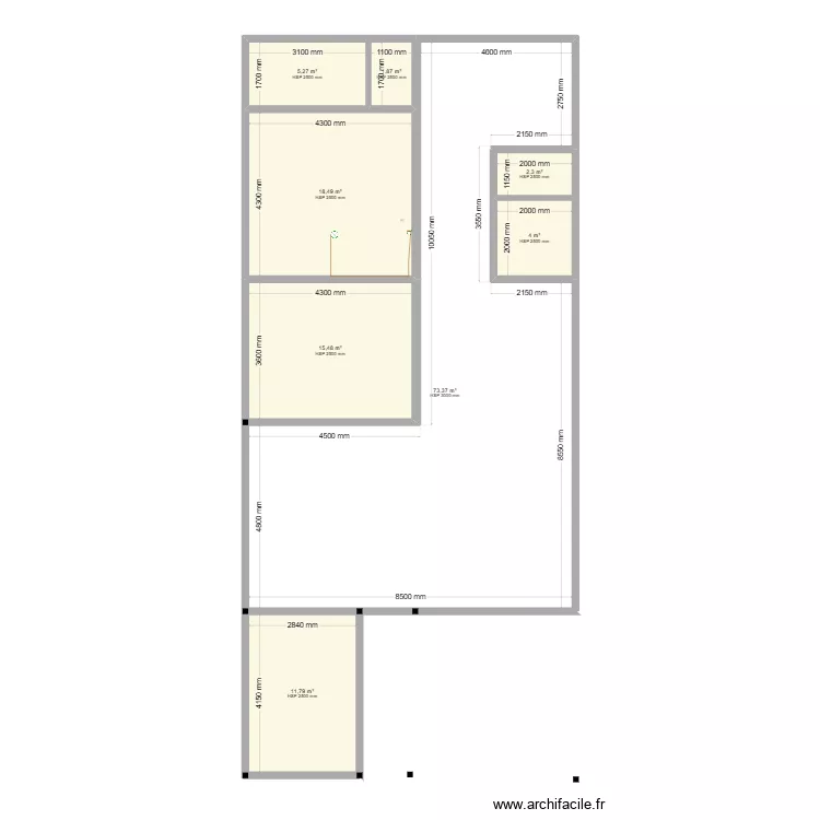 Husna GB. Floor plan with 8  and 133 m²