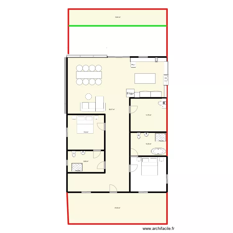Will Kung House NEW 08/2025. Floor plan with 