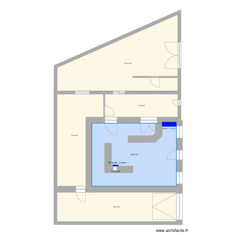 55390 Actual. Floor plan with 