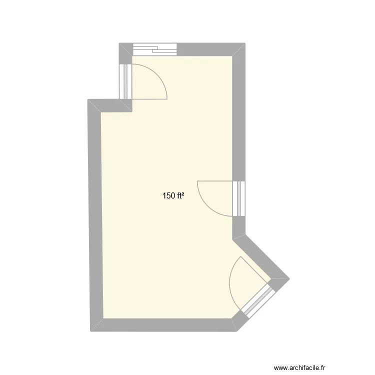 chambre. Floor plan with 1 room and 14 m²