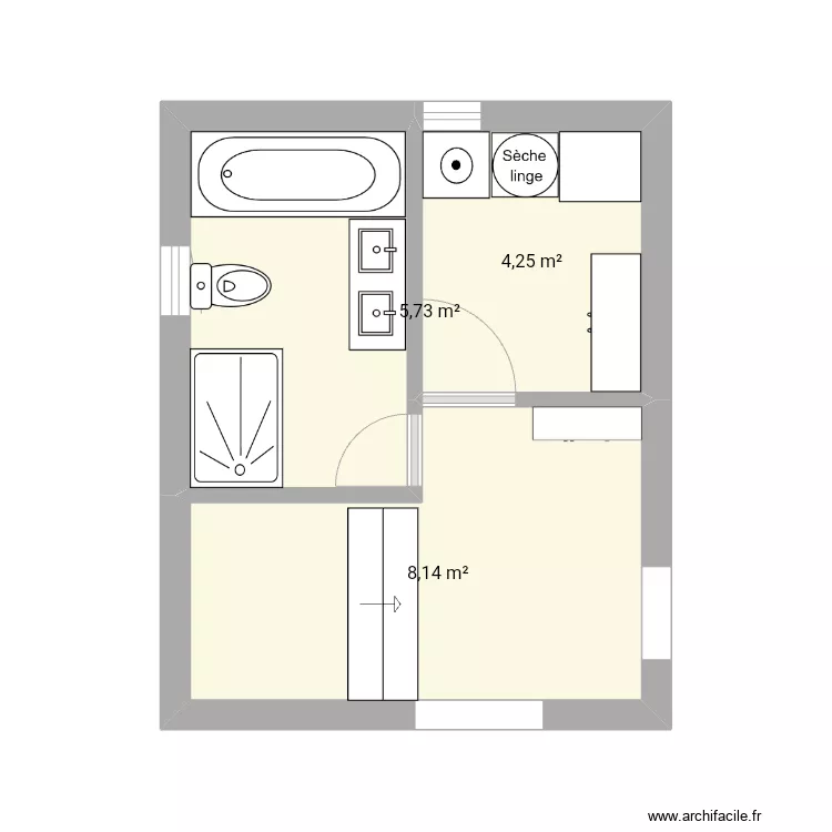 Entrance/family sdb/ utility. Floor plan with 