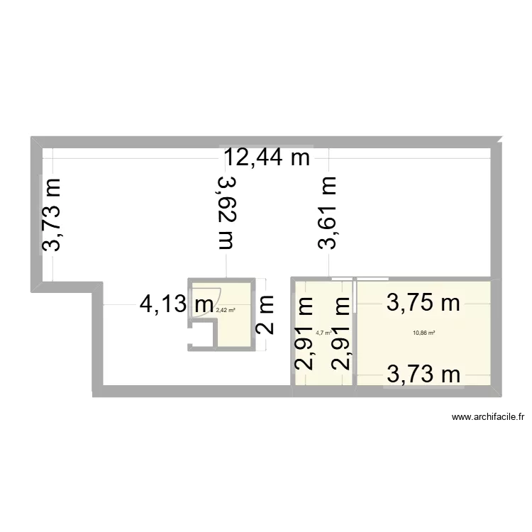 vao 74. Floor plan with 3  and 18 m²