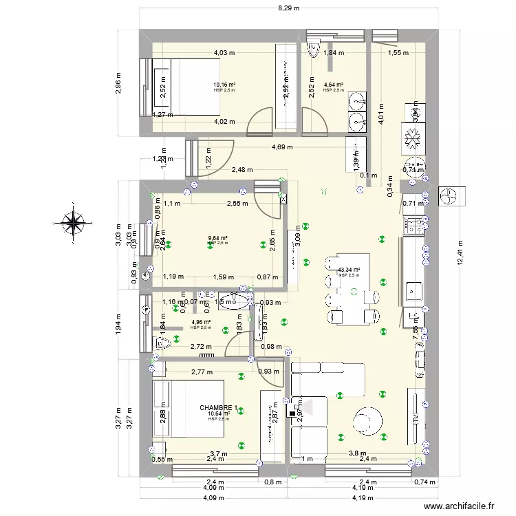 MAISON GARRAGE CUISINE agr version 2. Floor plan with MAISON GARRAGE CUISINE agr version 2. Floor plan with