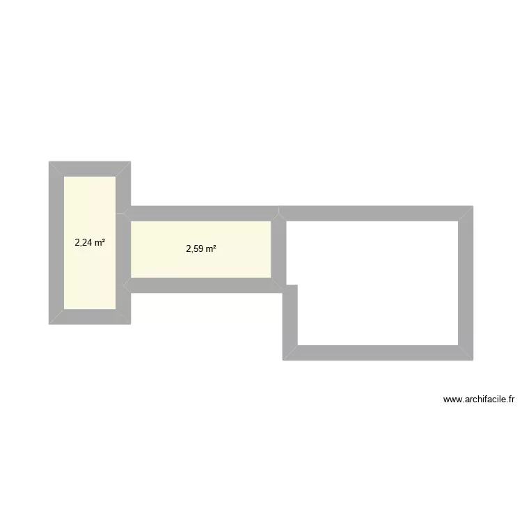 sil-2. Floor plan with 2 Rooms and 5 m²