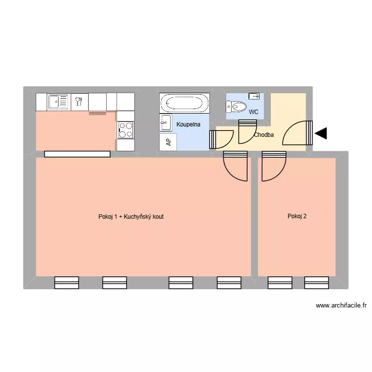 Matěje Kopeckého 515, byt 25. Floor plan with Matěje Kopeckého 515, byt 25. Floor plan with