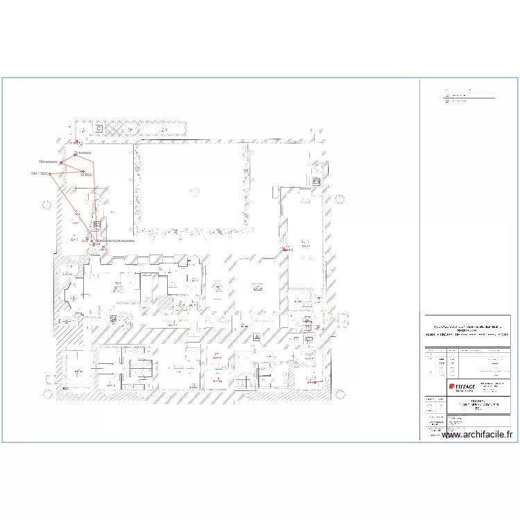 Plan incendie DM et DI. Floor plan with Plan incendie DM et DI. Floor plan with