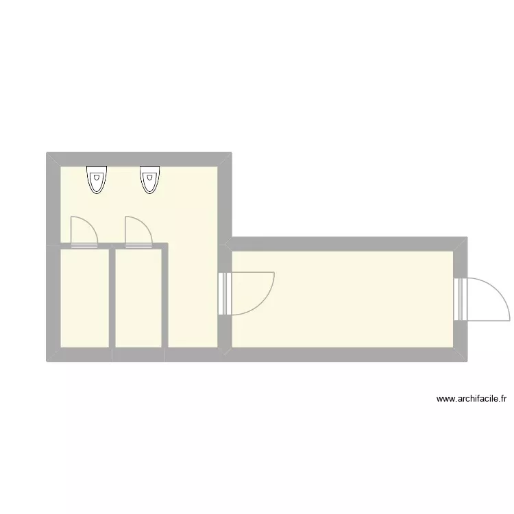Werkstatt Toilette. Floor plan with 4 Rooms and 17 m² Werkstatt Toilette. Floor plan with 4 Rooms and 17 m²