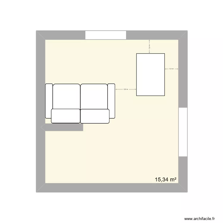 ape. Floor plan with 1  and 15 m²