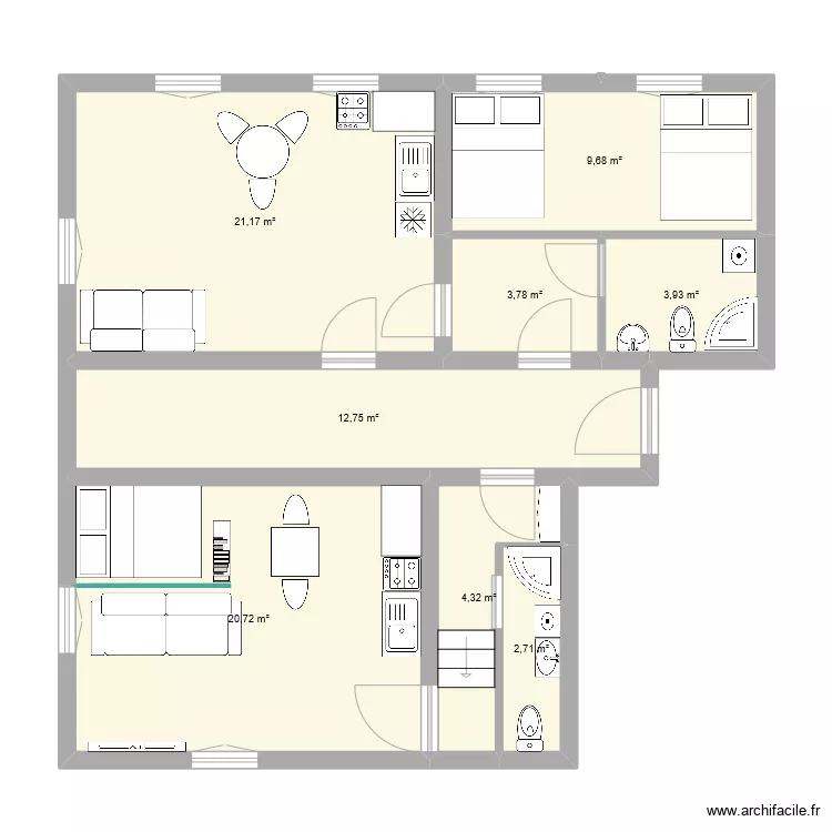 plan 3,4 nova izvedba s kuhinjo. Floor plan with plan 3,4 nova izvedba s kuhinjo. Floor plan with