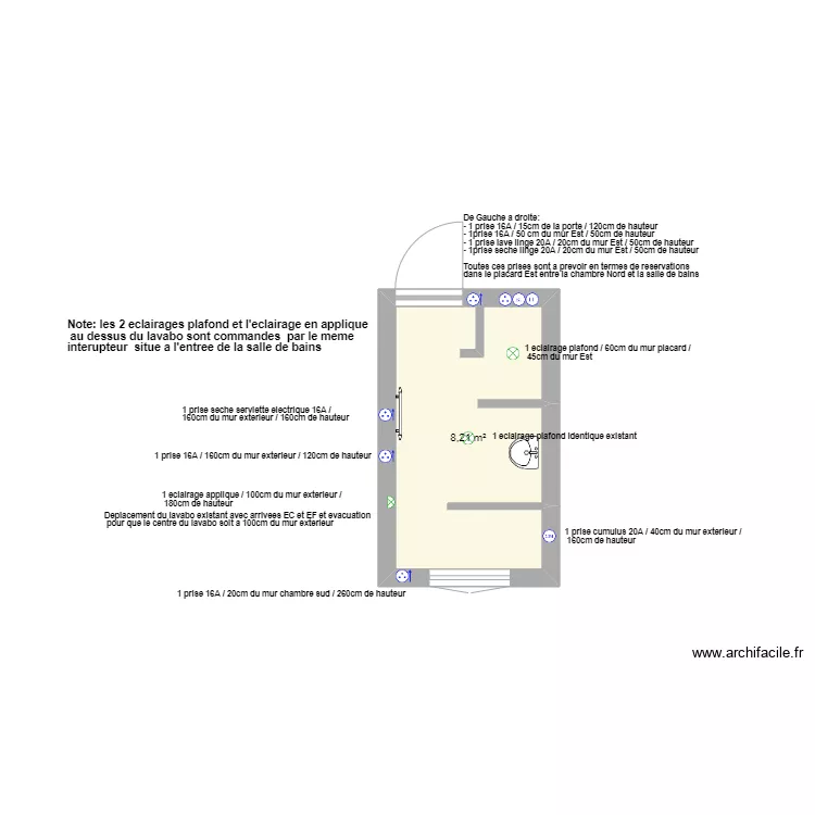 Amenagement salle de bains 3. Floor plan with Amenagement salle de bains 3. Floor plan with