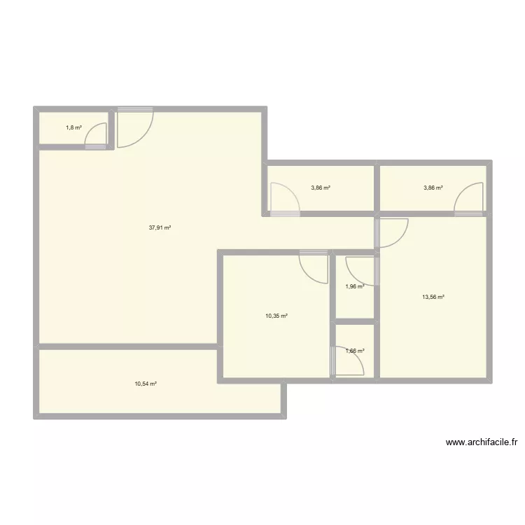 Sabeltann 1 - apto tipo 1. Floor plan with 9  and 86 m²