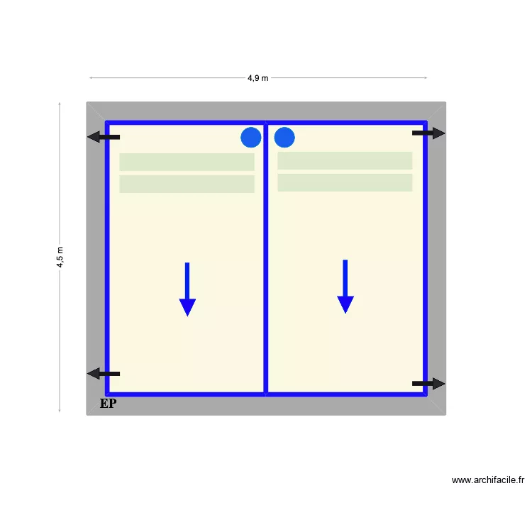Klar Studio. Floor plan with 3 Rooms and 36 m² Klar Studio. Floor plan with 3 Rooms and 36 m²