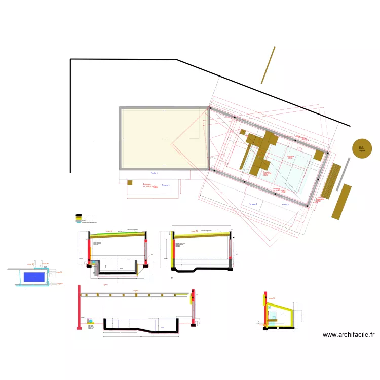 piscine béton mur brique 2024 v30. Floor plan with piscine béton mur brique 2024 v30. Floor plan with