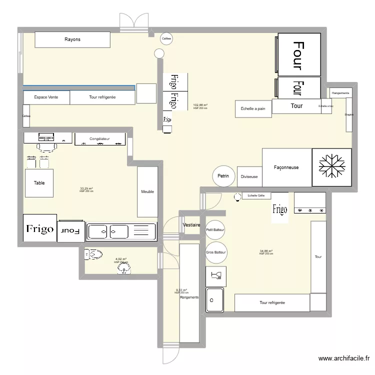 Dorian Labo Fini . Floor plan with 