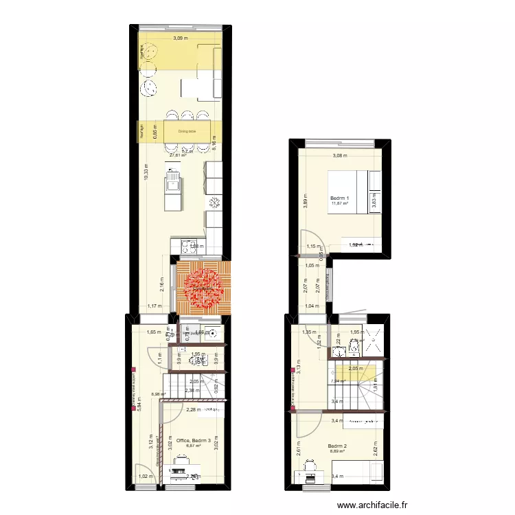 3 Ring Terrace A.5.3_JP_courtyard-Ustair. Floor plan with 10  and 80 m²