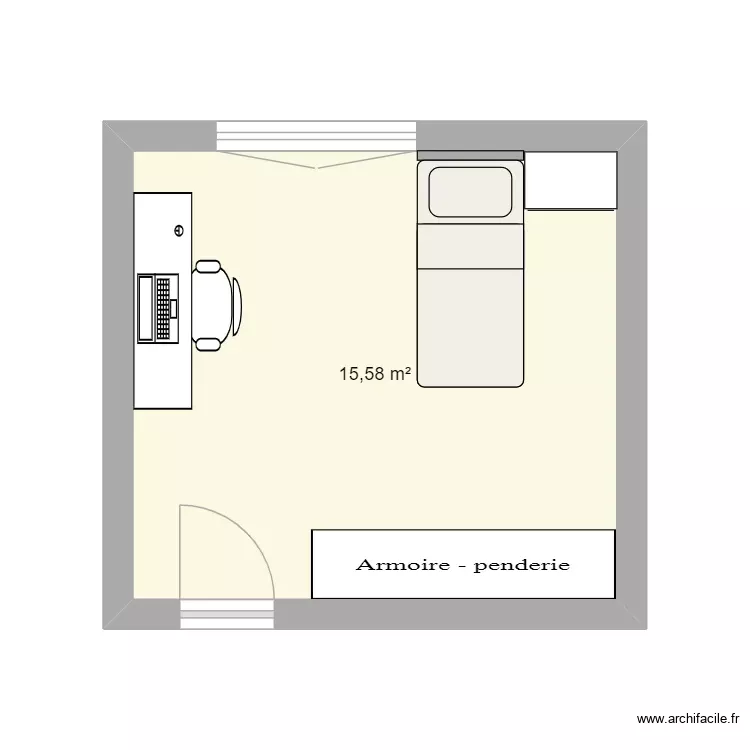 Ricky. Floor plan with 1 Room and 16 m² Ricky. Floor plan with 1 Room and 16 m²