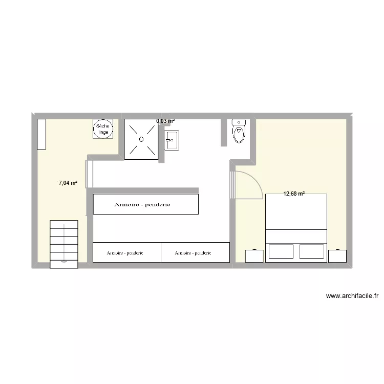 Hartles Place. Floor plan with 4  and 36 m²