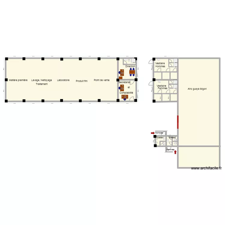 Chez Josée fondations. Floor plan with Chez Josée fondations. Floor plan with