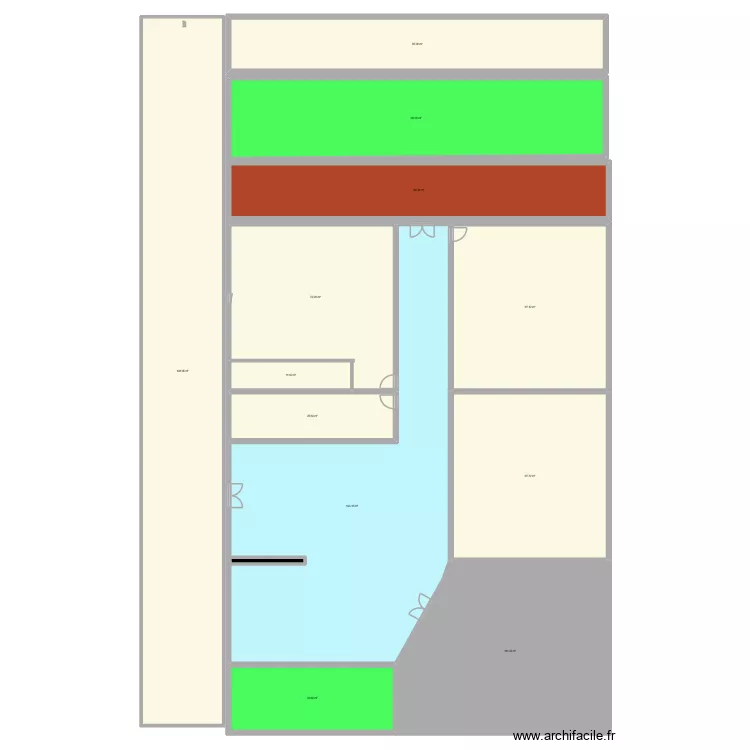 casa. Floor plan with 13  and 1067 m²