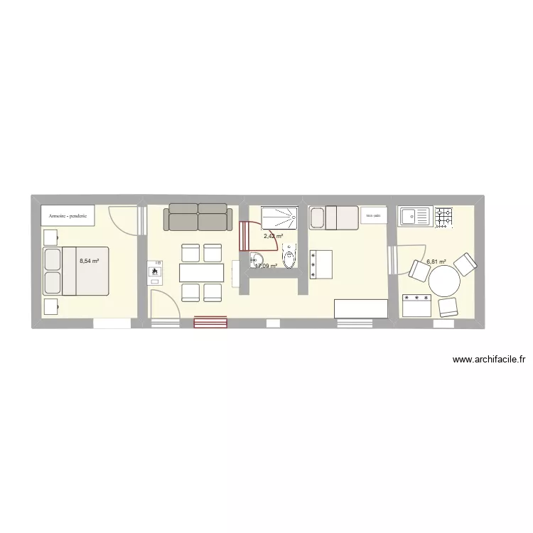 casa papa. Floor plan with 4 Rooms and 35 m² casa papa. Floor plan with 4 Rooms and 35 m²