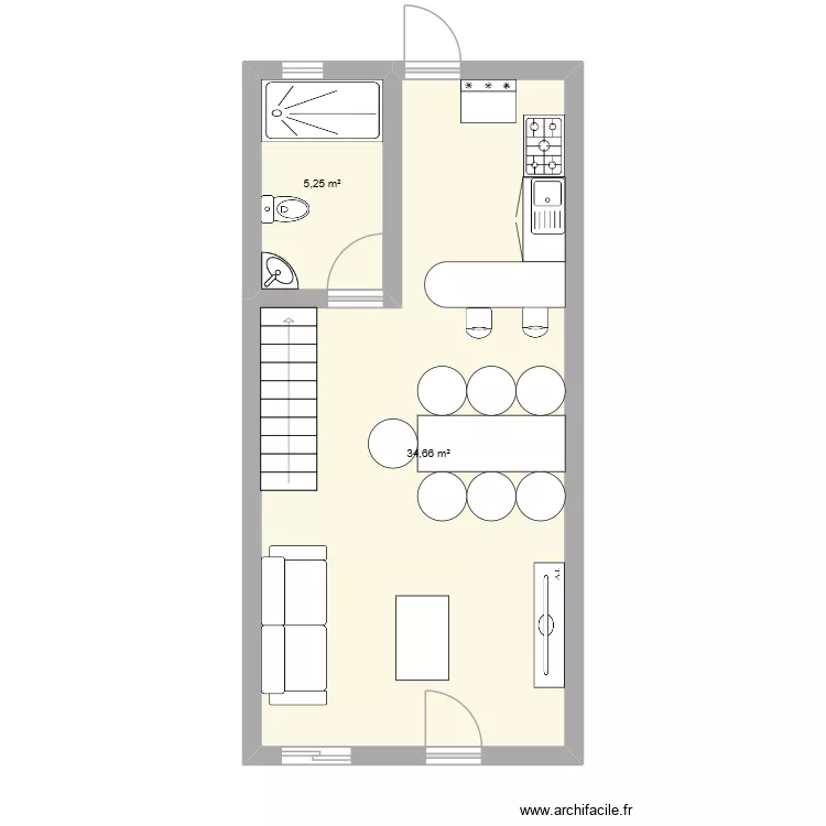 my home. Floor plan with 2 and 40 m² my home. Floor plan with 2 and 40 m²