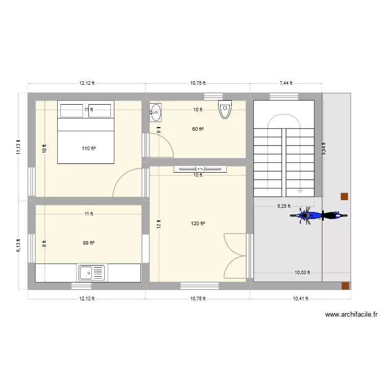 GROUND FLOOR L. Floor plan with 4  and 35 m²