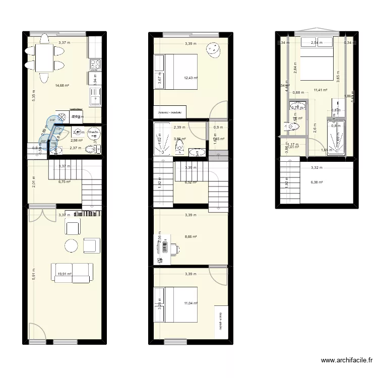 3 Ring Terrace Ad. Floor plan with 16  and 112 m²