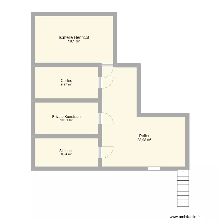 37 &eacute;tage nouveau. Floor plan with 