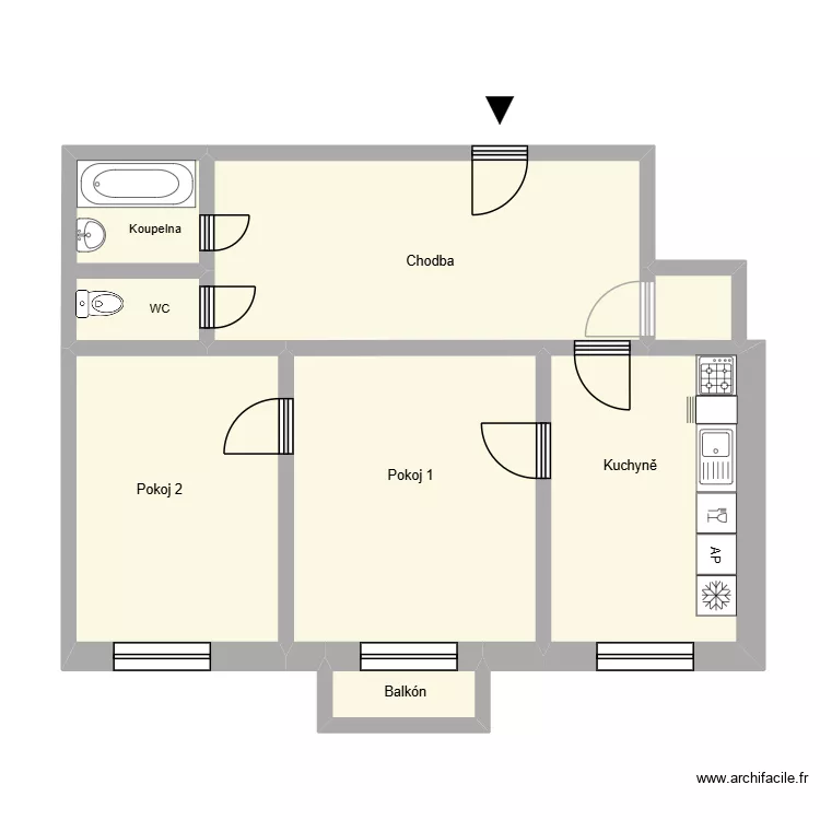 &Scaron;koln&iacute; 710. Floor plan with 11 Rooms and 183 m²