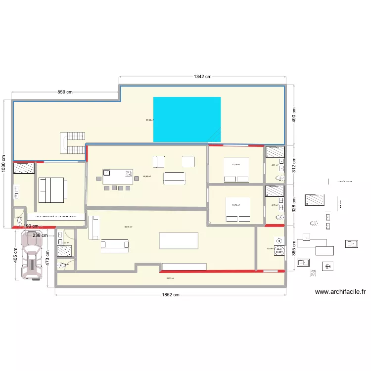 maison nouvelle. Floor plan with 