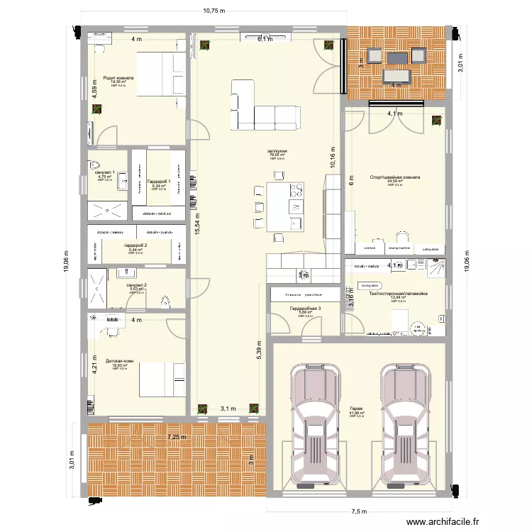 new kasos. Floor plan with 11  and 223 m²