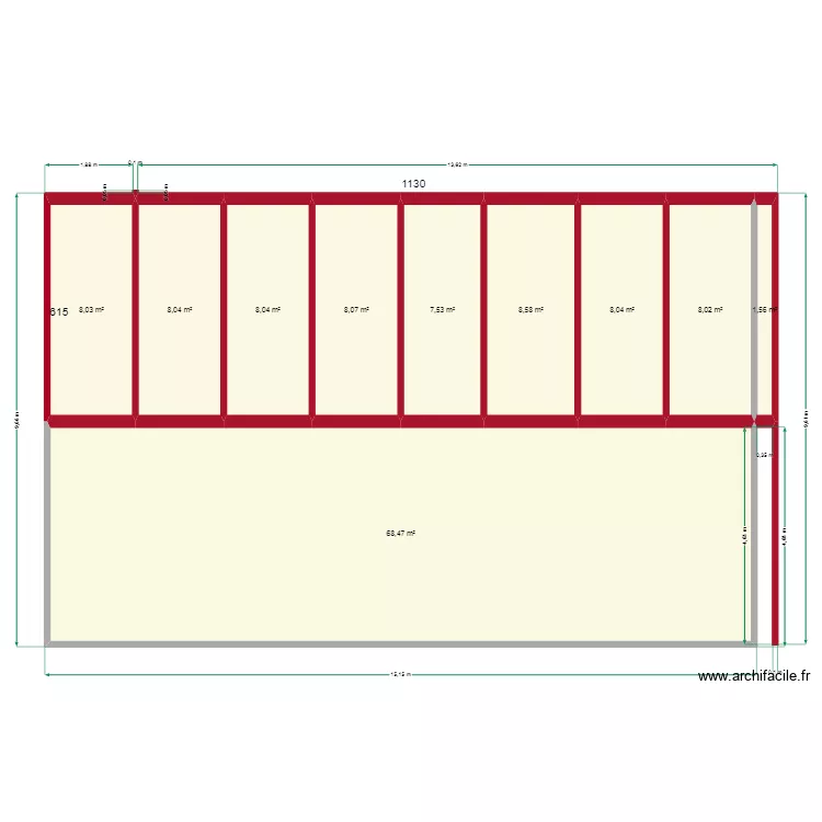 charpente q10. Floor plan with 