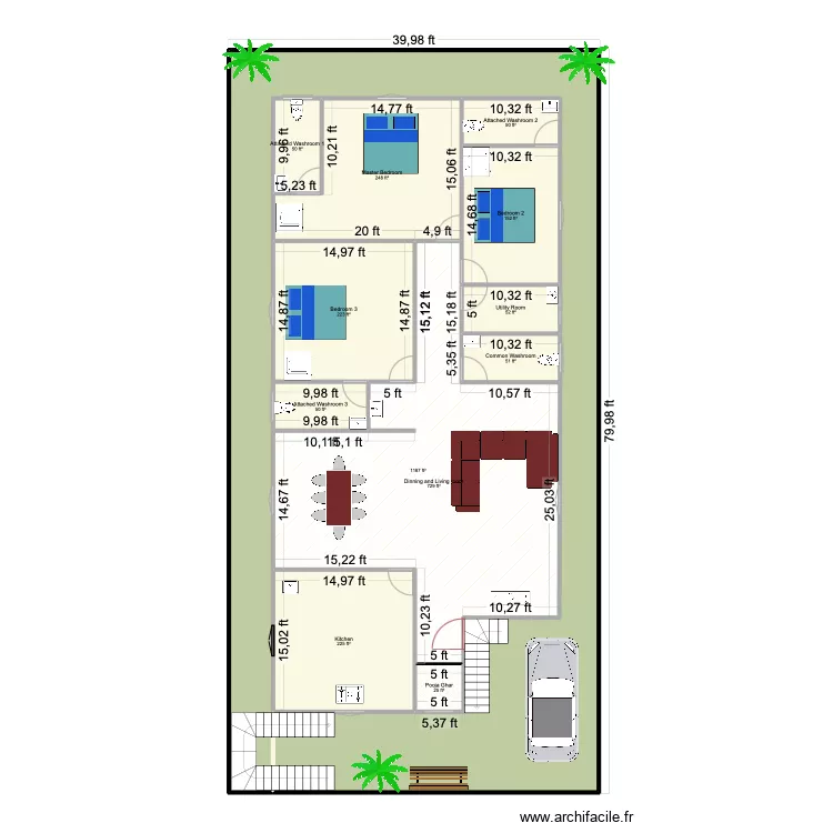 Sanawad. Floor plan with 