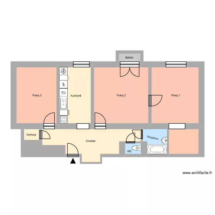 Dvorn&iacute; 763,  byt 9. Floor plan with 17  and 200 m²