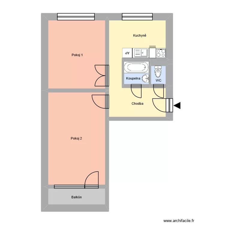 Sukova 816, byt 15. Floor plan with 11  and 176 m²