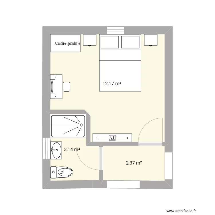 Back bedroom SDD 3. Floor plan with 