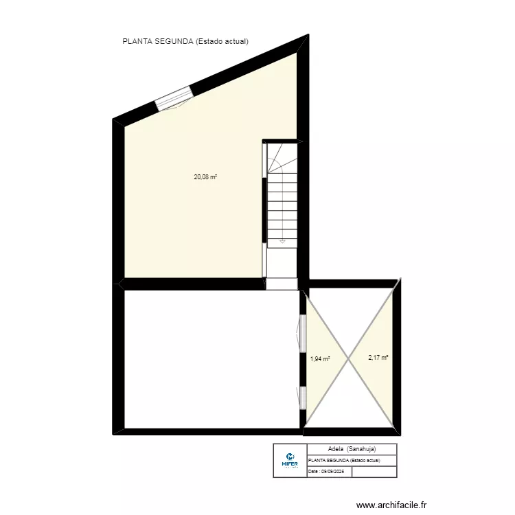 ADELA  (PLANTA SEGUNDA )  Estado actual SANAHUJA. Floor plan with 