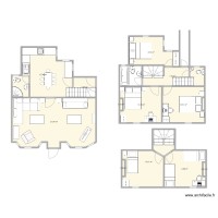 Cottage layout, bridge, two storey rear extension and existing extension raised and protected stair