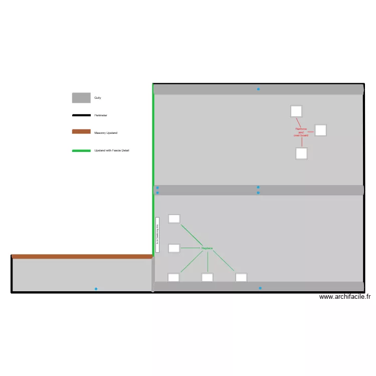 STK - DT Roof. Floor plan with 5  and 307 m²