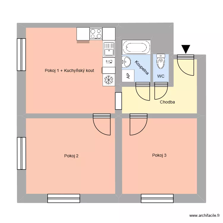 n&aacute;m. jana nerudy 612, byt 15. Floor plan with 11  and 177 m²