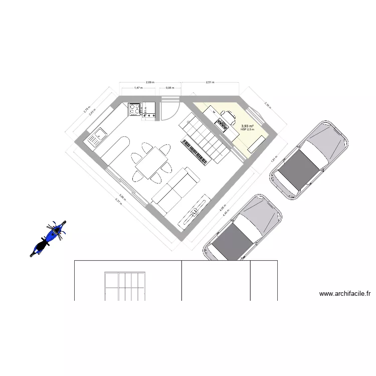 Casa Gaula_DBB_Res-do Chao. Floor plan with 1 room and 4 m²