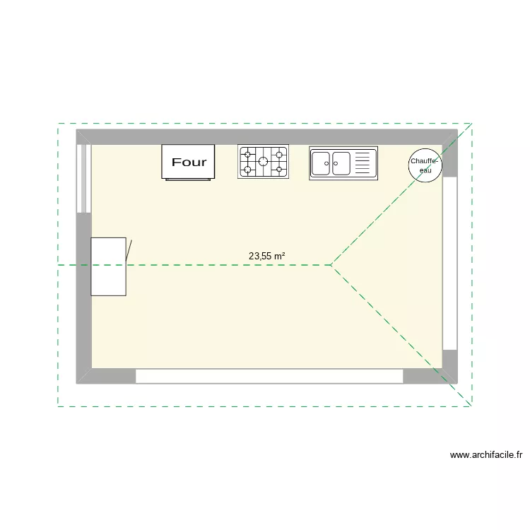 cantine mobile. Floor plan with 1  and 24 m²