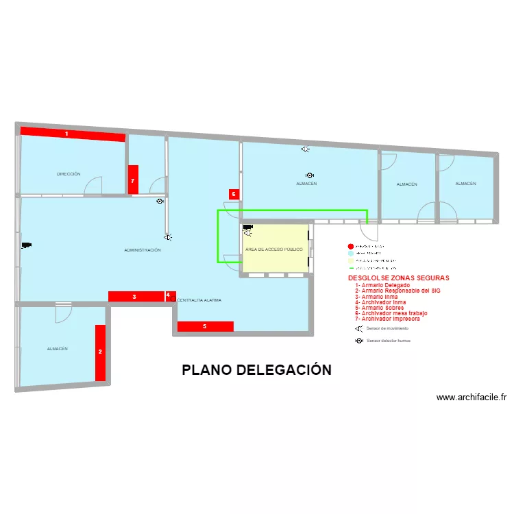 55000_Plano Delegacion SELAE Ourense. Floor plan with 