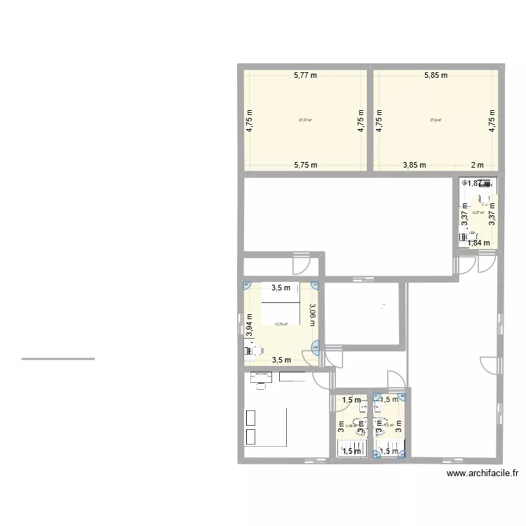 PROYECTO CASA PCL. Floor plan with 6 and 84 m² PROYECTO CASA PCL. Floor plan with 6 and 84 m²