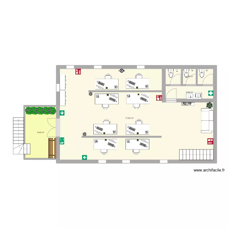 planta arriba. Floor plan with 