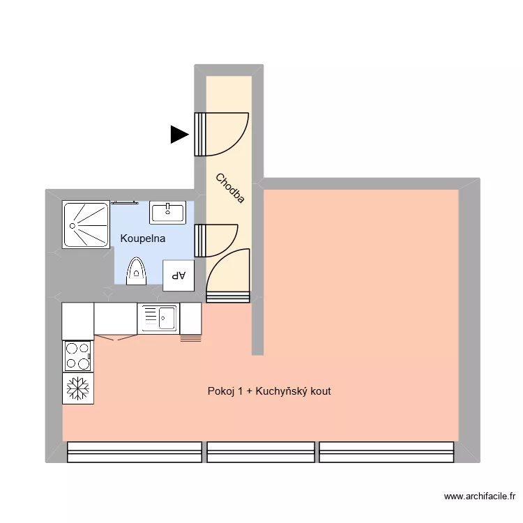n&aacute;m. republiky 573, byt 15. Floor plan with 9  and 156 m²